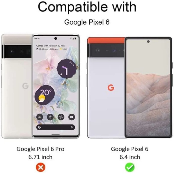 5 in 1 | Google Pixel 6 Case + 2PC Screen Protector + 2 PC Camera Covers Bundle - Picture 5 of 7
